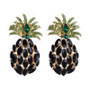 Rhinestone Crystal Pineapple Statement Earrings