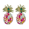 Rhinestone Crystal Pineapple Statement Earrings