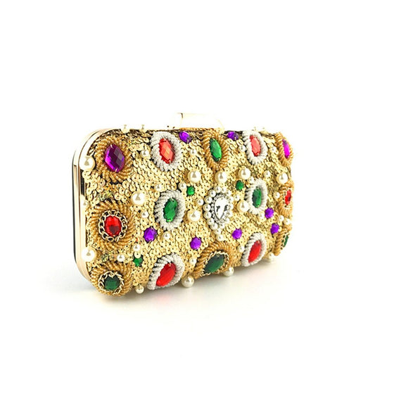 Colorful Jeweled Sequin Bag
