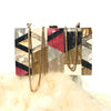 Geometric Color-Blocked Bag in High Gloss