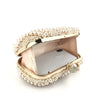 Beaded Pearls Diamond Design Clutch
