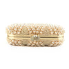 Beaded Pearls Diamond Design Clutch
