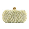 Beaded Pearls Diamond Design Clutch
