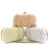 Beaded Pearls Diamond Design Clutch