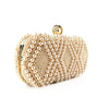 Beaded Pearls Diamond Design Clutch