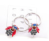 Rhinestone Jeweled Round Earrings