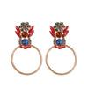 Rhinestone Jeweled Round Earrings