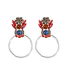 Rhinestone Jeweled Round Earrings