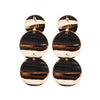 Retro Circle of Three Gold Plated Dangle Earrings