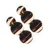 Retro Circle of Three Gold Plated Dangle Earrings