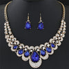 Rhinestones with Crystals Bib Statement Necklace and Earring Set