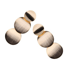  Retro Circle of Three Gold Plated Dangle Earrings