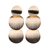 Retro Circle of Three Gold Plated Dangle Earrings