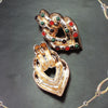Multi-Color Stud Drop Earrings