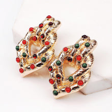  Multi-Color Stud Drop Earrings