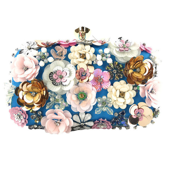 Crystal Floral Beaded Bag